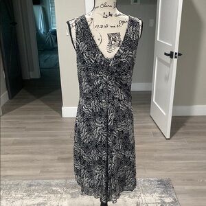 Kenneth Cole Elegant Black and White Patterned Dress. Worn once